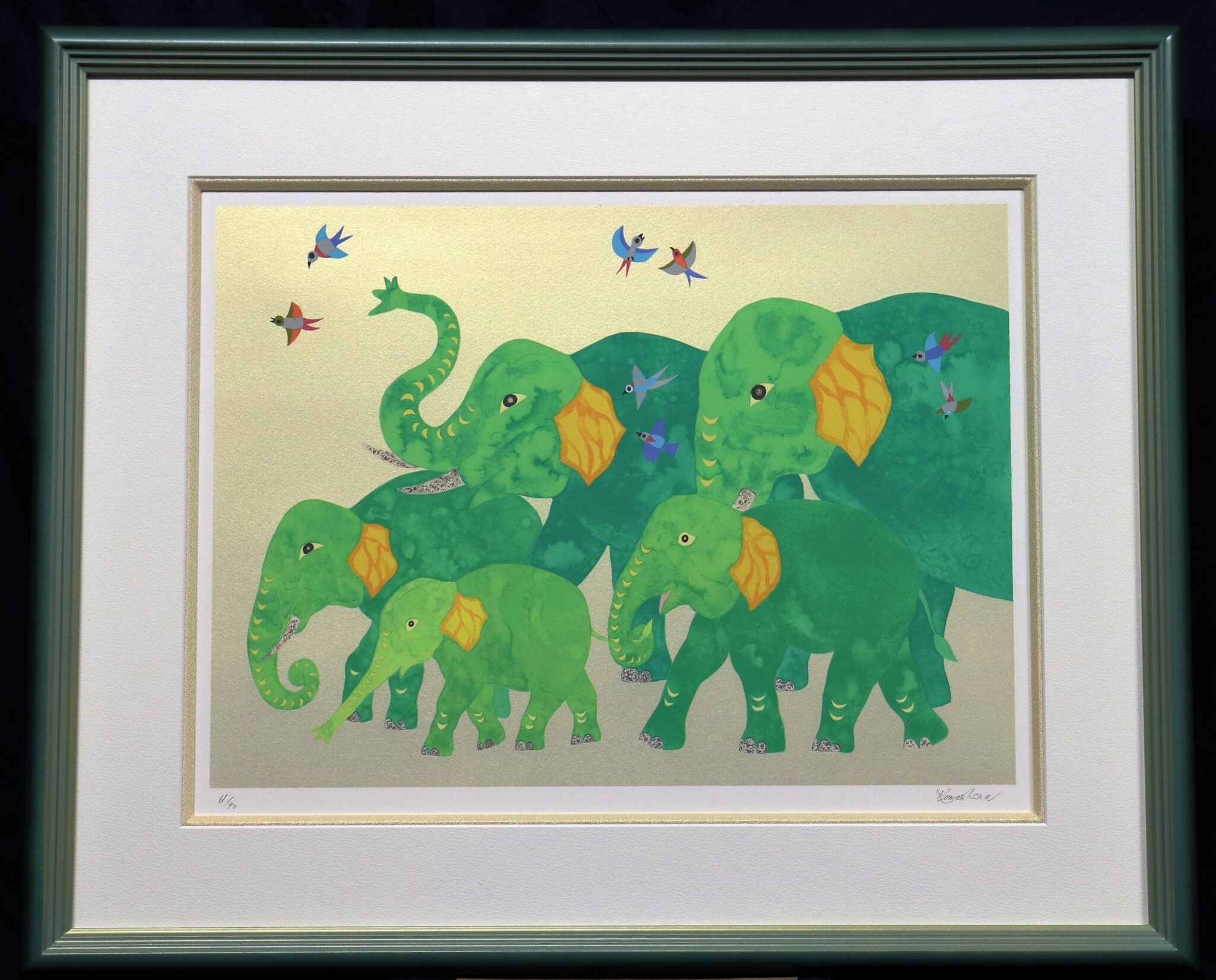 おうちギャラリー 河嶋淳司先生の「家族象」 版画を紹介します | 絵画
